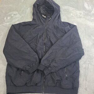 Old Navy Women's Rain Jacket Water Resistant Size Medium Full Zip Hooded Pockets